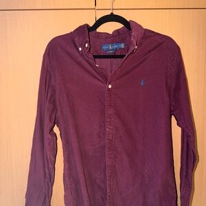 Ralph Lauren Burgandy Maroon Corduroy  Shirt
